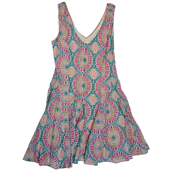 HD in Paris Anthropologie South Island Sun Dress Size 8 Colorful Medallion Print - Picture 6 of 16